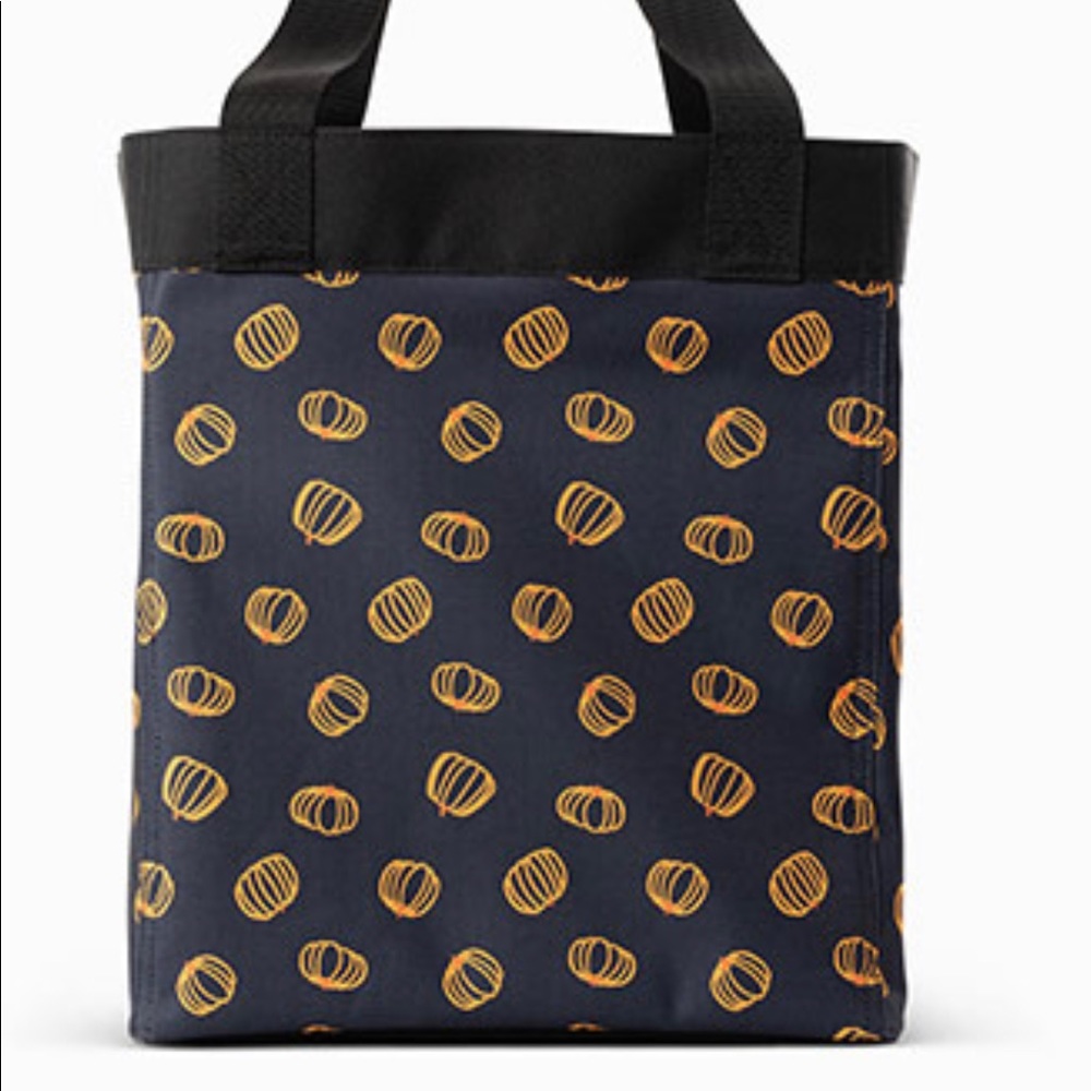 Thirty-One Essential Storage tote Sketched Pumpkins